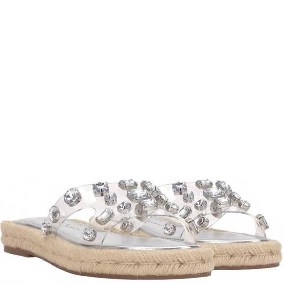 NEW JESSICA SIMPSON women's jinka sandal in clear - Picture 1 of 3